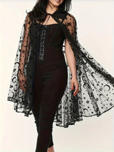 Load image into Gallery viewer, Allure Shadows Sexy Black Gothic Cape Plus Size.