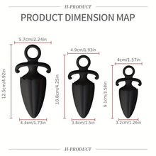 Load image into Gallery viewer, Backdoor Black Anal Plug Set.
