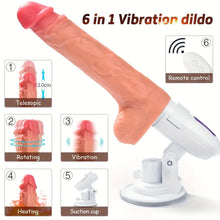 Load image into Gallery viewer, Big John Telescopic Thrusting Dildo.