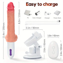Load image into Gallery viewer, Big John Telescopic Thrusting Dildo.