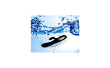 Load image into Gallery viewer, Black Viben Hypnotic Thrusting Rabbit Vibe w Swinging Clit Stim.
