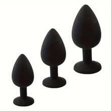 Load image into Gallery viewer, Crystals 3 Piece Anal Plug Set.