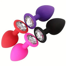 Load image into Gallery viewer, Crystals 3 Piece Anal Plug Set.