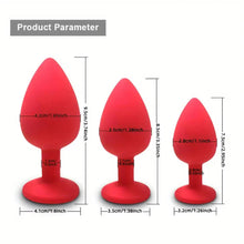 Load image into Gallery viewer, Crystals 3 Piece Anal Plug Set.