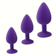 Load image into Gallery viewer, Crystals 3 Piece Anal Plug Set.