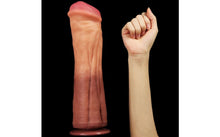 Load image into Gallery viewer, Dual Layered 12in Platinum Silicone Cock.