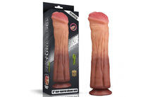 Load image into Gallery viewer, Dual Layered 12in Platinum Silicone Cock.