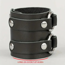 Load image into Gallery viewer, Gladiator Leather Bracelet Double Circle.