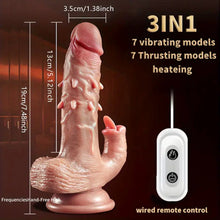 Load image into Gallery viewer, Hot Spot Thrusting Vibrating Heating Dildo.