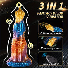 Load image into Gallery viewer, "Infrared-Enabled" 9-Inch Phoenix Dildo Vibrator.