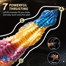 Load image into Gallery viewer, "Infrared-Enabled" 9-Inch Phoenix Dildo Vibrator.