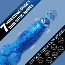 Load image into Gallery viewer, Knotted Thrusting Dildo Vibrator.