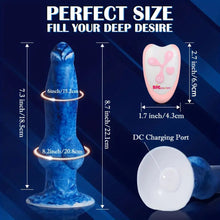 Load image into Gallery viewer, Knotted Thrusting Dildo Vibrator.