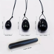 Load image into Gallery viewer, Natural Obsidian Geisha Egg Set.