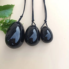 Load image into Gallery viewer, Natural Obsidian Geisha Egg Set.