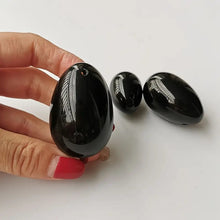 Load image into Gallery viewer, Natural Obsidian Geisha Egg Set.