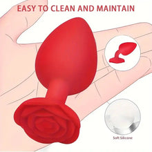 Load image into Gallery viewer, Petals Silicone Rose Butt Plug Set.