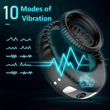 Load image into Gallery viewer, Dual Ring Penis Vibrator Stimulator.