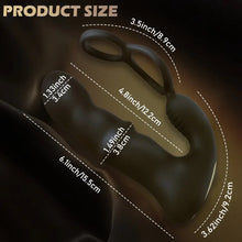 Load image into Gallery viewer, Prostate Massager w Vibrating Penis Ring.