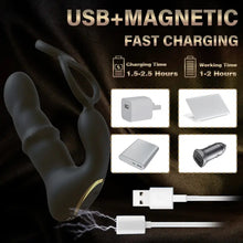 Load image into Gallery viewer, Prostate Massager w Vibrating Penis Ring.