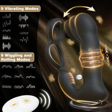 Load image into Gallery viewer, Prostate Massager w Vibrating Penis Ring.