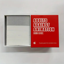 Load image into Gallery viewer, Red box adults against animation adult card game.