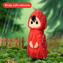 Load image into Gallery viewer, Little red riding hood 16 mode vibrator standing in the rain in a forest.