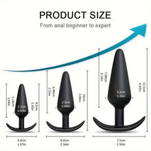 Load image into Gallery viewer, Rocking 3pcs Silicone Anal Butt Plug Set.