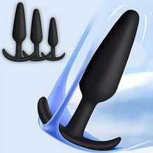 Load image into Gallery viewer, Rocking 3pcs Silicone Anal Butt Plug Set.