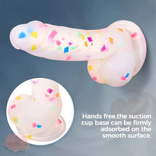 Load image into Gallery viewer, Sparkling Liquid Confetti Dildo.