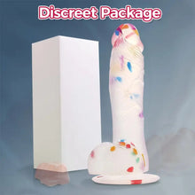 Load image into Gallery viewer, Sparkling Liquid Confetti Dildo.