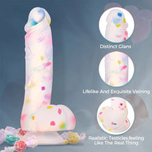 Load image into Gallery viewer, Sparkling Liquid Confetti Dildo.