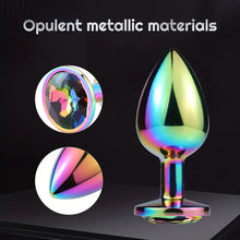 Load image into Gallery viewer, Temptation Polychrome Butt Plug with Gems.