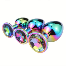 Load image into Gallery viewer, Temptation Polychrome Butt Plug with Gems.