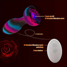 Load image into Gallery viewer, The Rose Remote Control Vibrating Anal Plug.