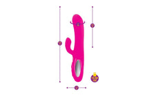 Load image into Gallery viewer, Viben Hypnotic Thrusting Rabbit Vibe w Swinging Clit Stim Hot Pink.