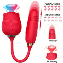 Load image into Gallery viewer, Wildest Dreams Rose Clitoral Stimulator Dildo.