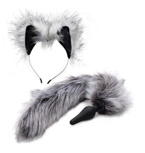Load image into Gallery viewer, Tailz Anal Plug and Ears Set White Fur Fox Tail. - Beautiful Stranger 2020