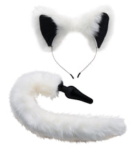 Load image into Gallery viewer, Tailz Anal Plug and Ears Set White Fur Fox Tail. - Beautiful Stranger 2020