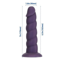 Load image into Gallery viewer, Unicorn Silicone Dildo 7in Purple. - Beautiful Stranger 2020
