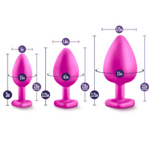 Load image into Gallery viewer, Luxe Bling Glitter Plugs Training Kit Pink With White Gems. - Beautiful Stranger 2020