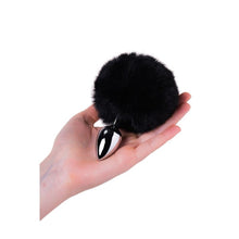 Load image into Gallery viewer, Small Metal Anal Plug w Silver Black Tail. - Beautiful Stranger 2020
