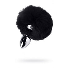 Load image into Gallery viewer, Small Metal Anal Plug w Silver Black Tail. - Beautiful Stranger 2020