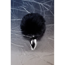 Load image into Gallery viewer, Small Metal Anal Plug w Silver Black Tail. - Beautiful Stranger 2020