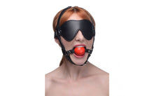 Load image into Gallery viewer, Strict Blindfold Harness w Ball Gag Black. - Beautiful Stranger 2020