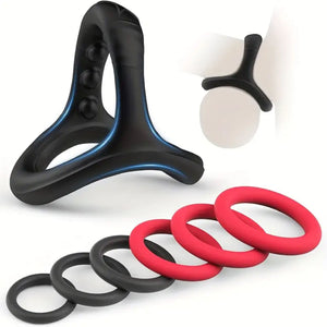 7pc Silicone Cock Ring Set.