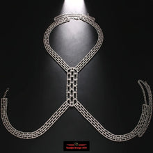 Load image into Gallery viewer, Men&#39;s Crystal Body Chain Harness.
