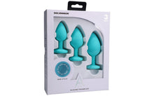 Load image into Gallery viewer, A Play Silicone Anal Trainer Set 3 Pc Teal.
