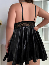 Load image into Gallery viewer, Allures Sexy Black Slip Plus Size.
