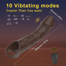 Load image into Gallery viewer, Big Chocolate 10 Vibration Modes Penis Sleeve
